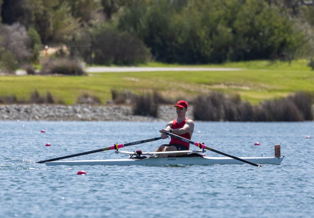 Winning B grade sculling race